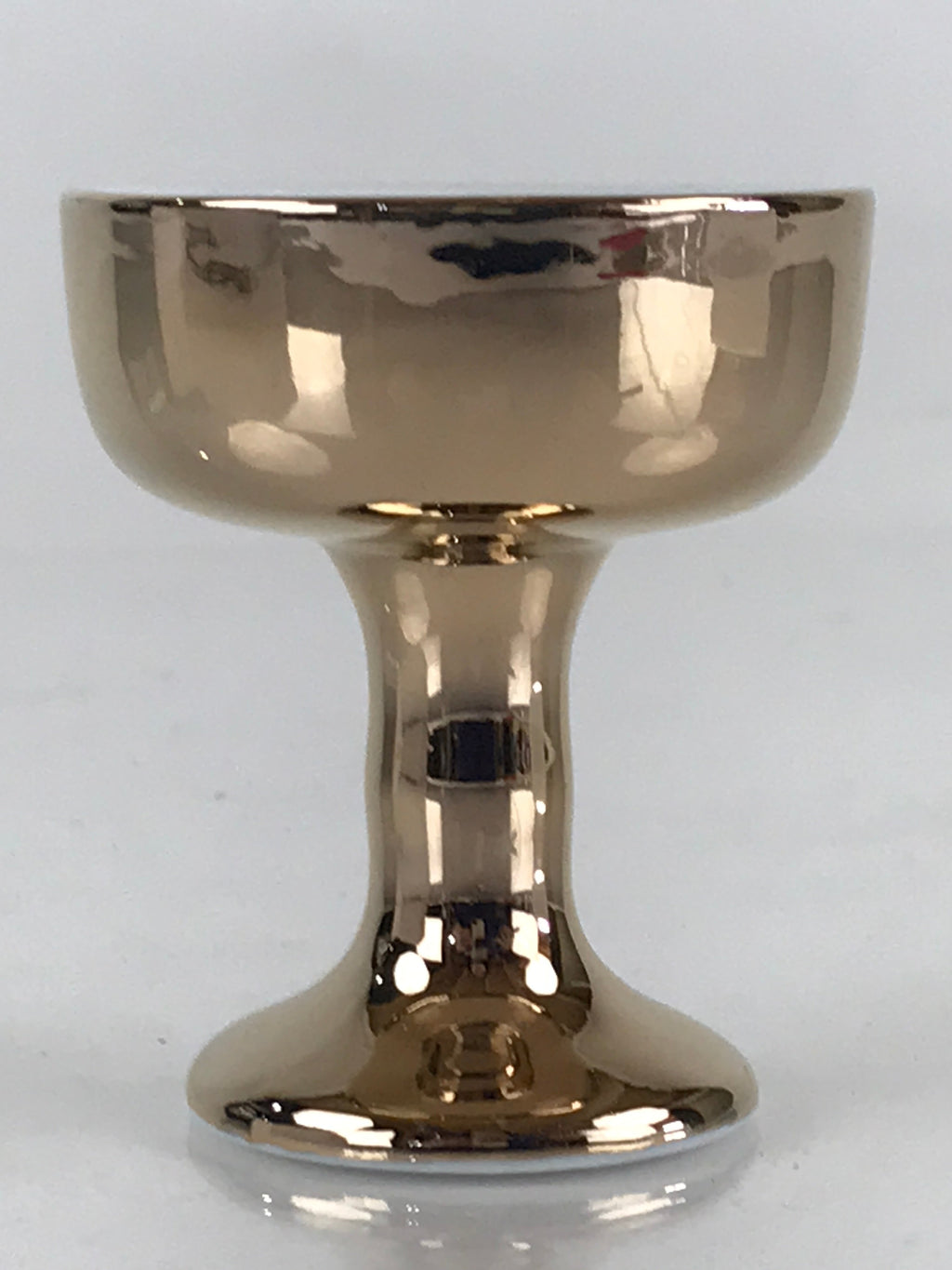 Japanese Buddhist Altar Fitting Porcelain Rice Offering Cup Vtg Gold QT151