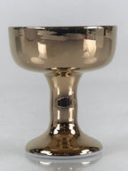 Japanese Buddhist Altar Fitting Porcelain Rice Offering Cup Vtg Gold QT151