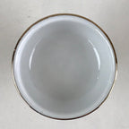 Japanese Buddhist Altar Fitting Porcelain Rice Offering Cup Vtg Gold QT151