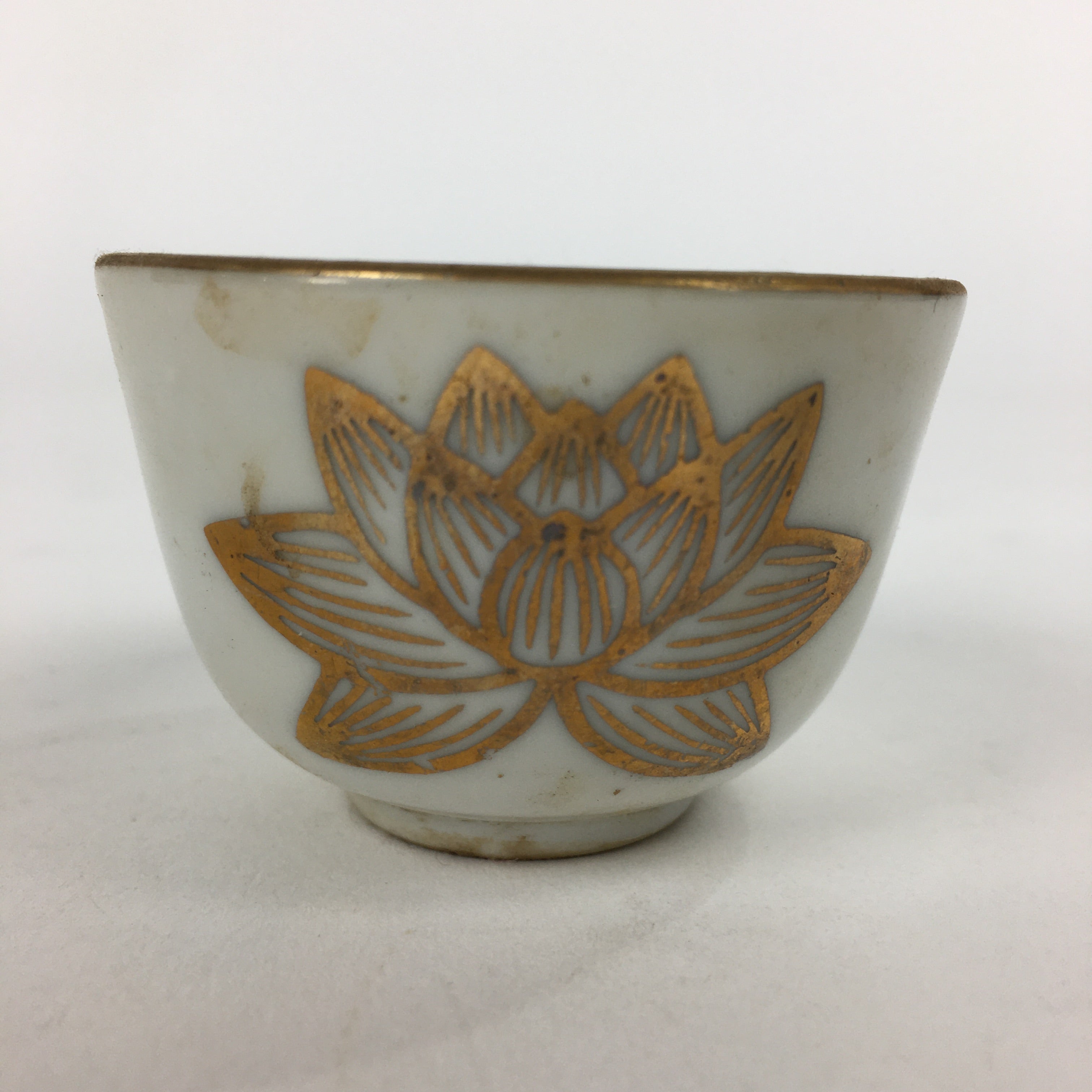 Japanese Buddhist Altar Fitting Porcelain Teacup Vtg Offerings Butsudan BU615