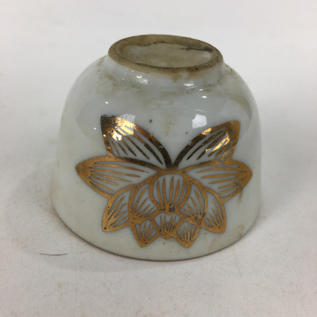 Japanese Buddhist Altar Fitting Porcelain Teacup Vtg Offerings Butsudan BU615