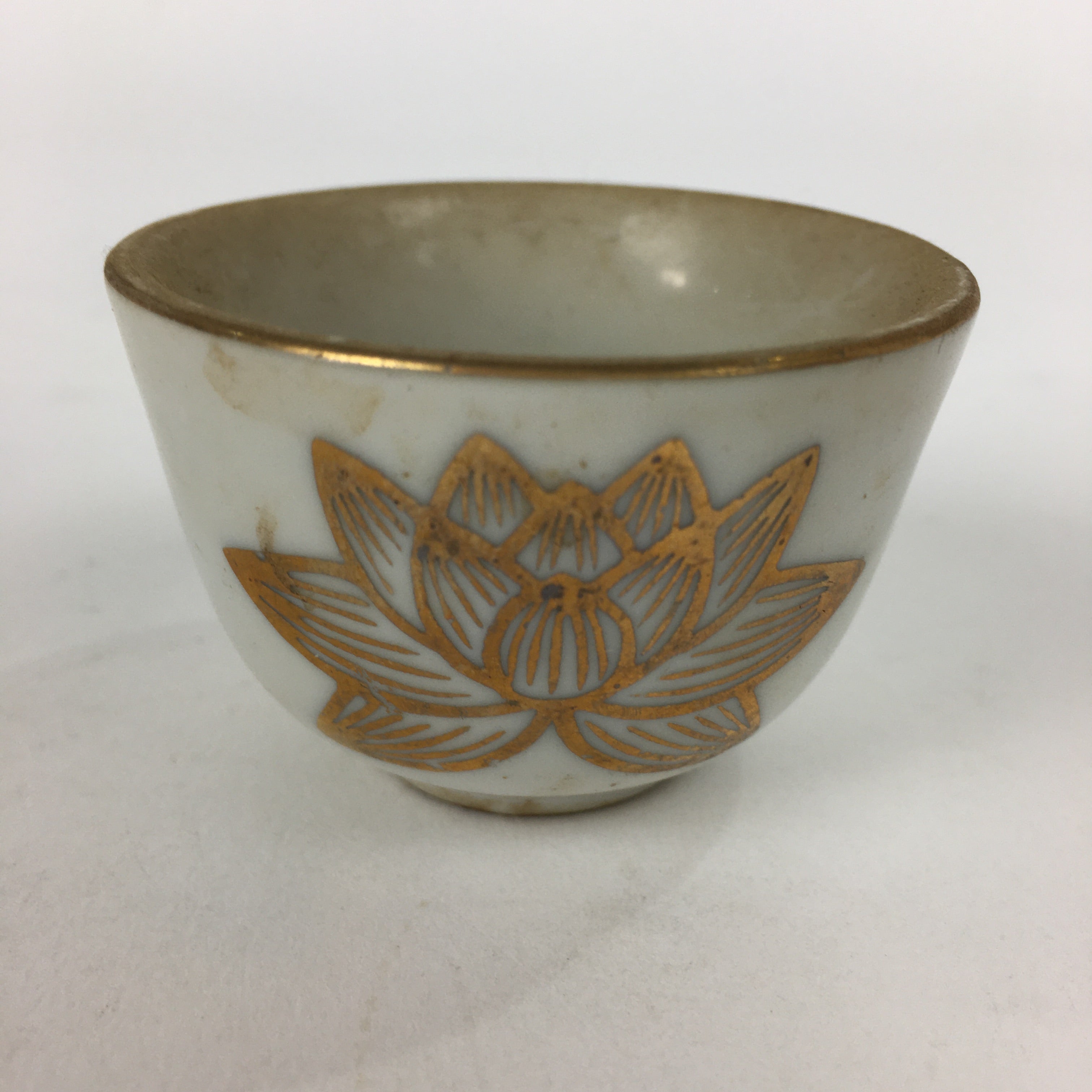 Japanese Buddhist Altar Fitting Porcelain Teacup Vtg Offerings Butsudan BU615
