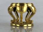 Japanese Buddhist Altar Fitting Rice Offering Cup Stand Bukkidai Vtg Wood Gold