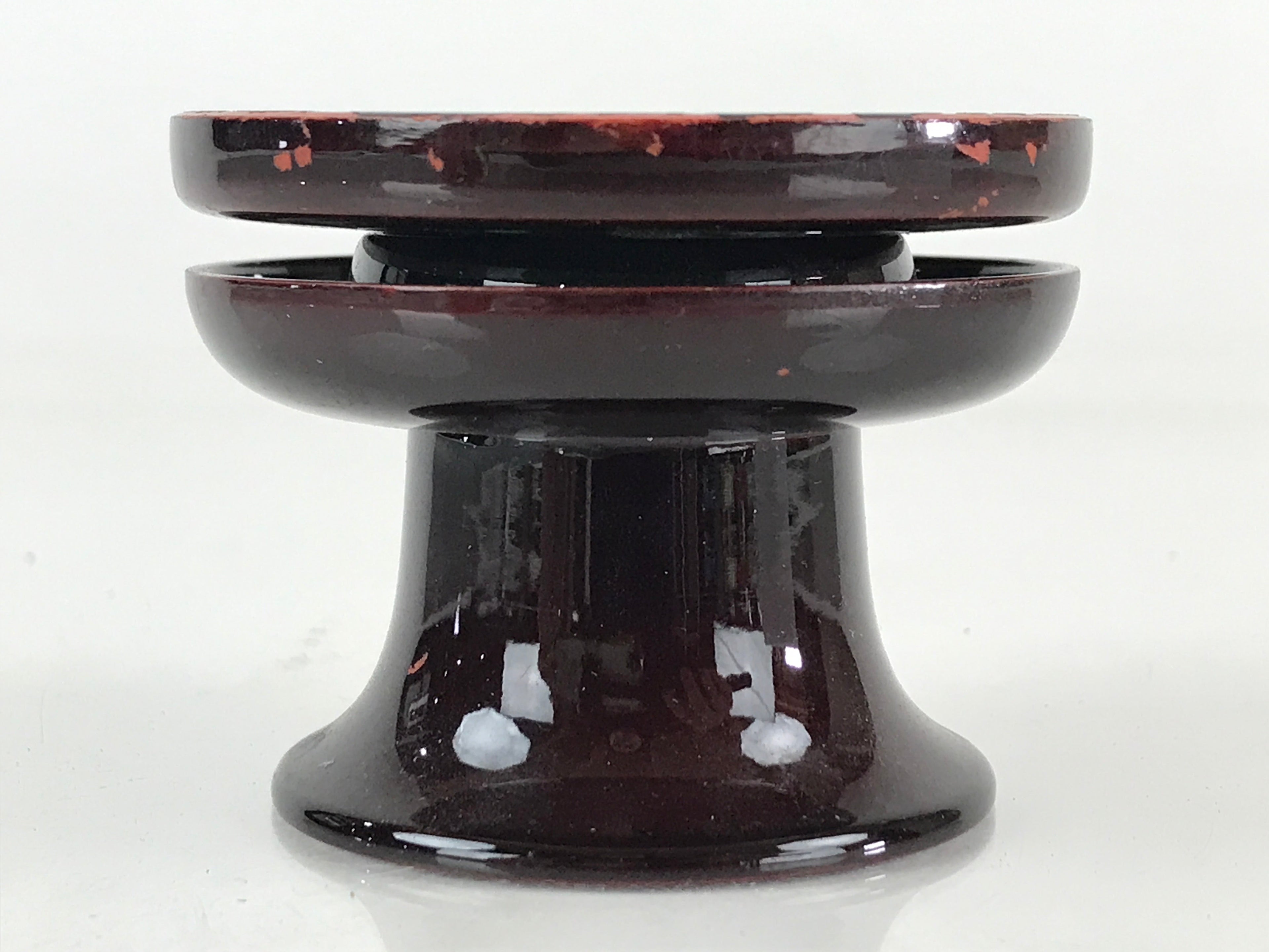 Japanese Buddhist Altar Fitting Rice Offering Cup Stand Vtg Bukki Chaki BU810