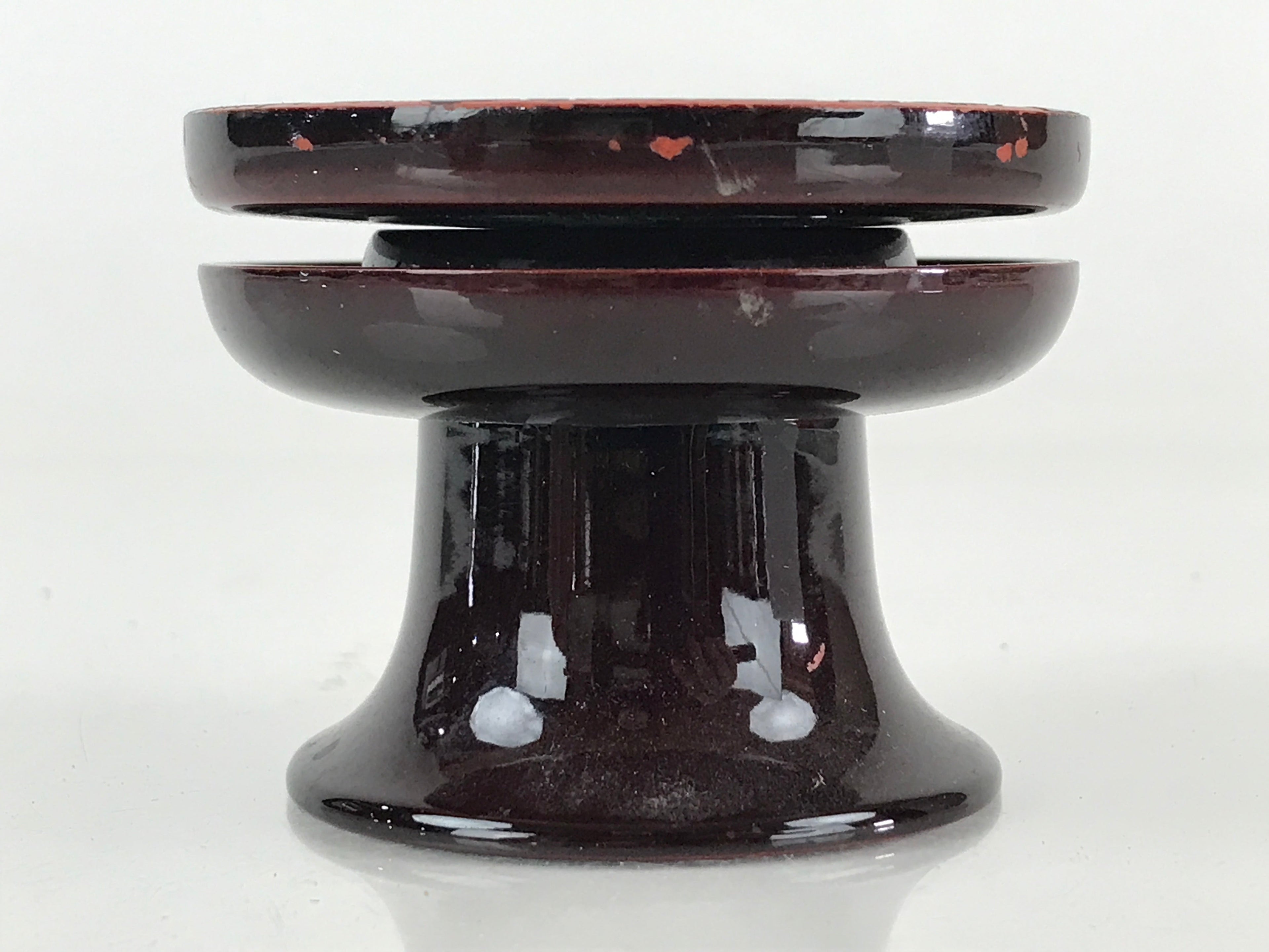 Japanese Buddhist Altar Fitting Rice Offering Cup Stand Vtg Bukki Chaki BU810