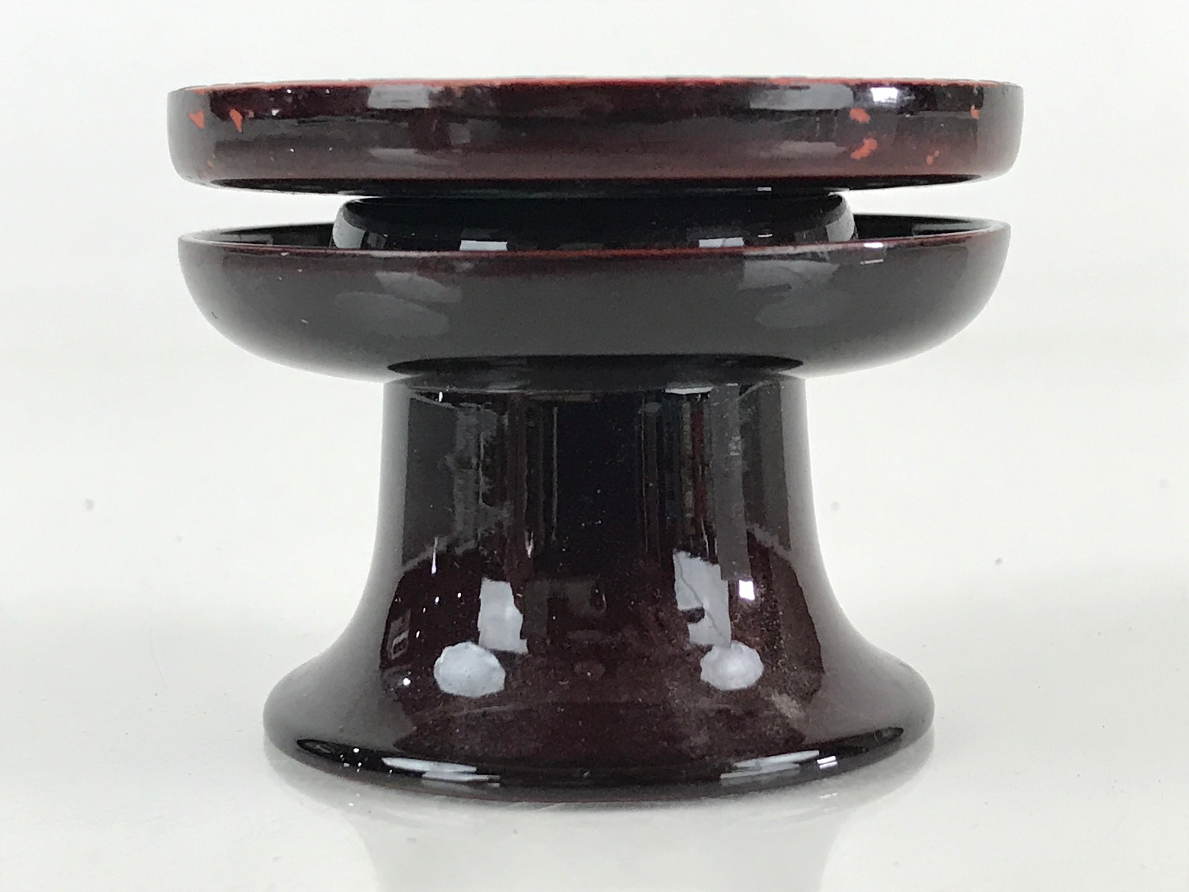 Japanese Buddhist Altar Fitting Rice Offering Cup Stand Vtg Bukki Chaki BU810