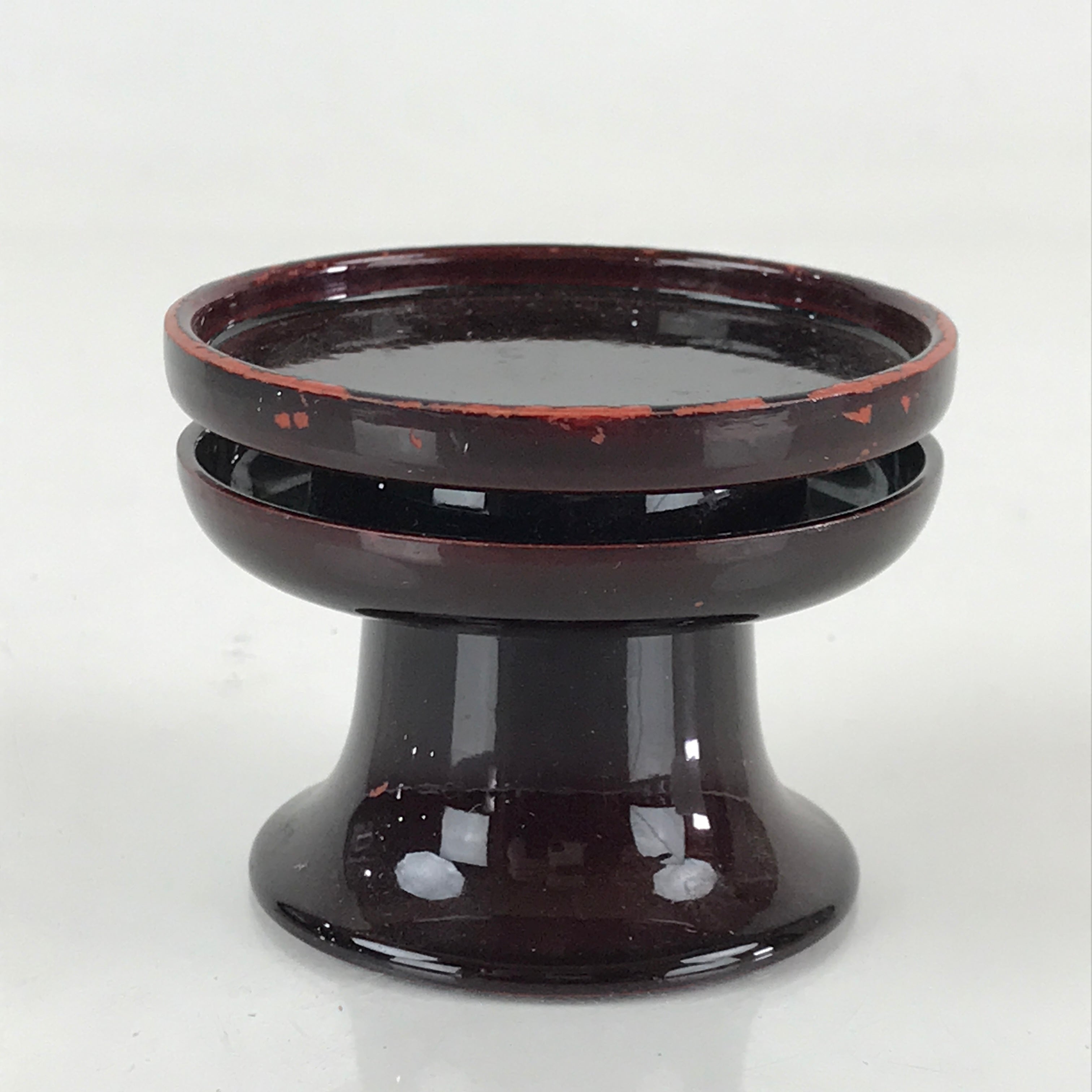 Japanese Buddhist Altar Fitting Rice Offering Cup Stand Vtg Bukki Chaki BU810