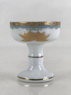 Japanese Buddhist Altar Fitting Rice Offering Cup Vtg Gold Lotus Flower Buitsugu