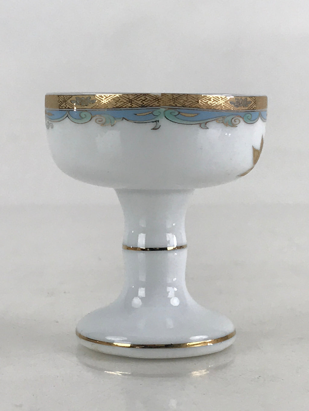 Japanese Buddhist Altar Fitting Rice Offering Cup Vtg Gold Lotus Flower Buitsugu