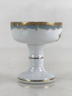 Japanese Buddhist Altar Fitting Rice Offering Cup Vtg Gold Lotus Flower Buitsugu
