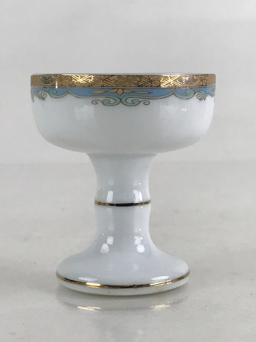 Japanese Buddhist Altar Fitting Rice Offering Cup Vtg Gold Lotus Flower Buitsugu