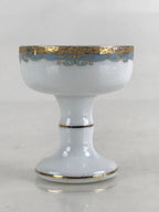 Japanese Buddhist Altar Fitting Rice Offering Cup Vtg Gold Lotus Flower Buitsugu