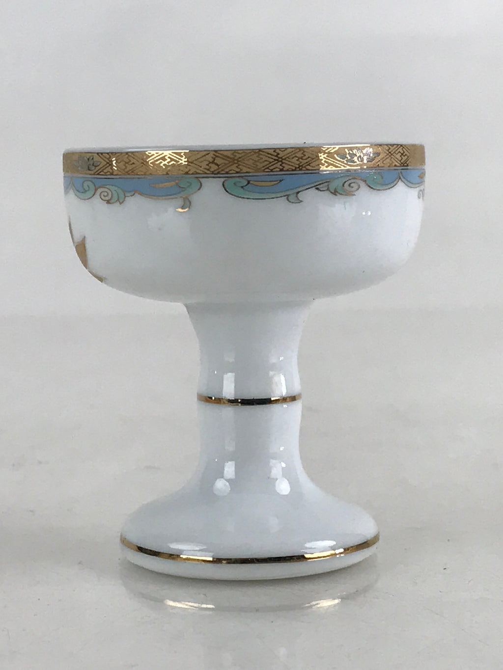 Japanese Buddhist Altar Fitting Rice Offering Cup Vtg Gold Lotus Flower Buitsugu