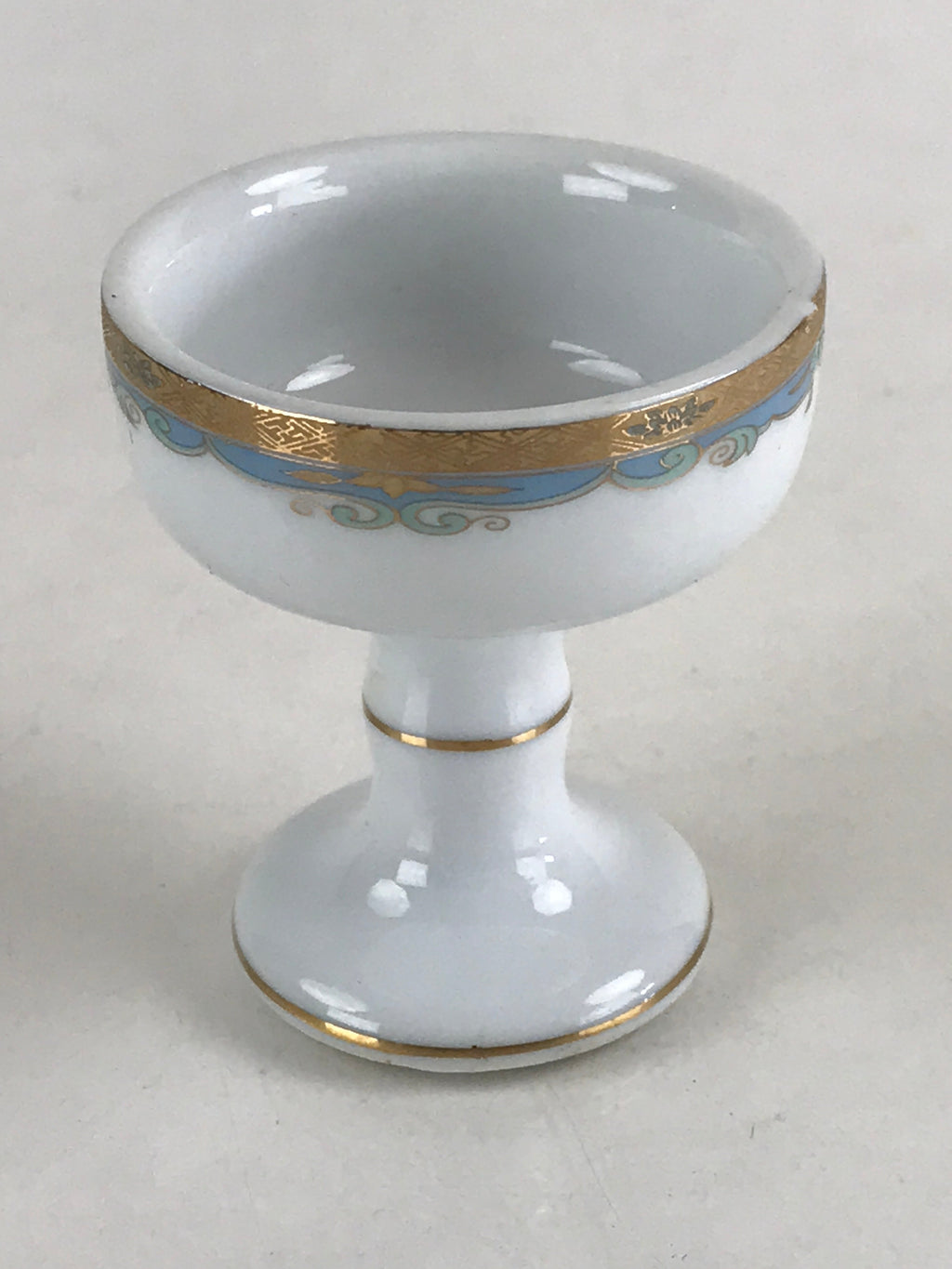 Japanese Buddhist Altar Fitting Rice Offering Cup Vtg Gold Lotus Flower Buitsugu