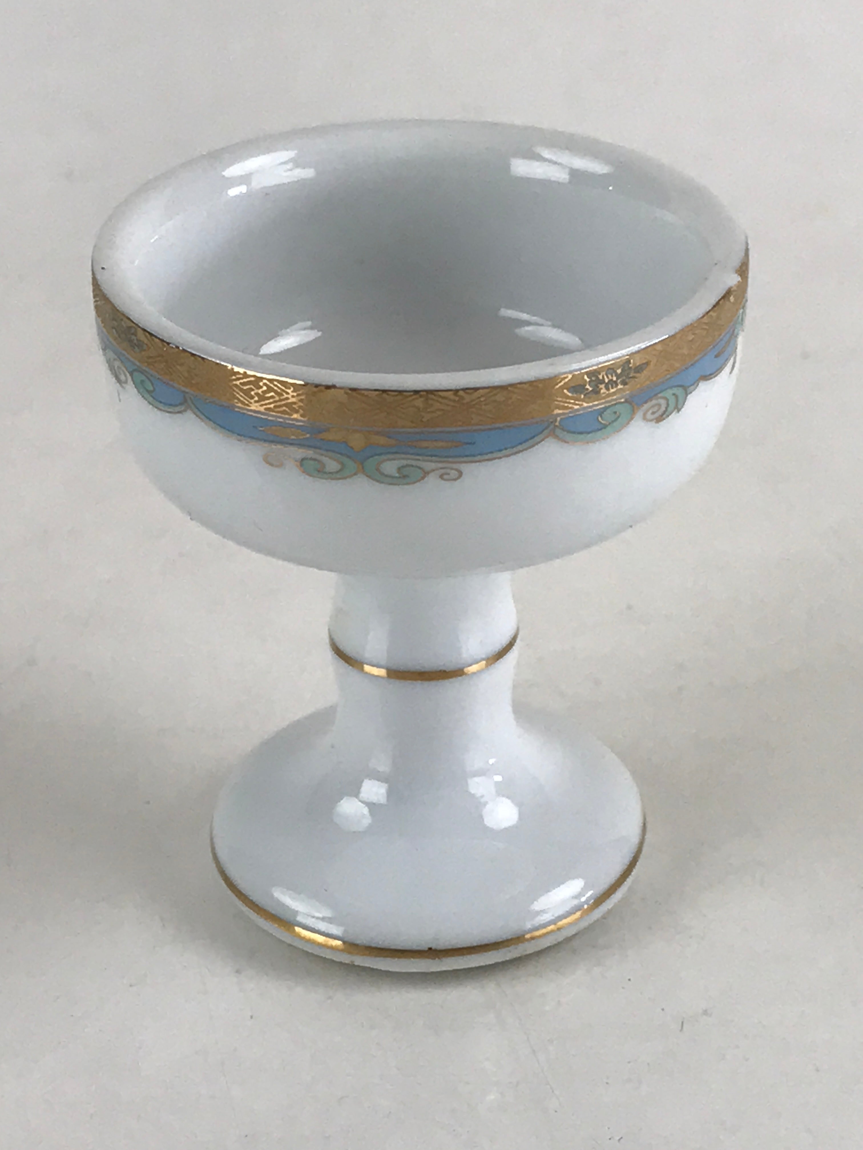 Japanese Buddhist Altar Fitting Rice Offering Cup Vtg Gold Lotus Flower Buitsugu