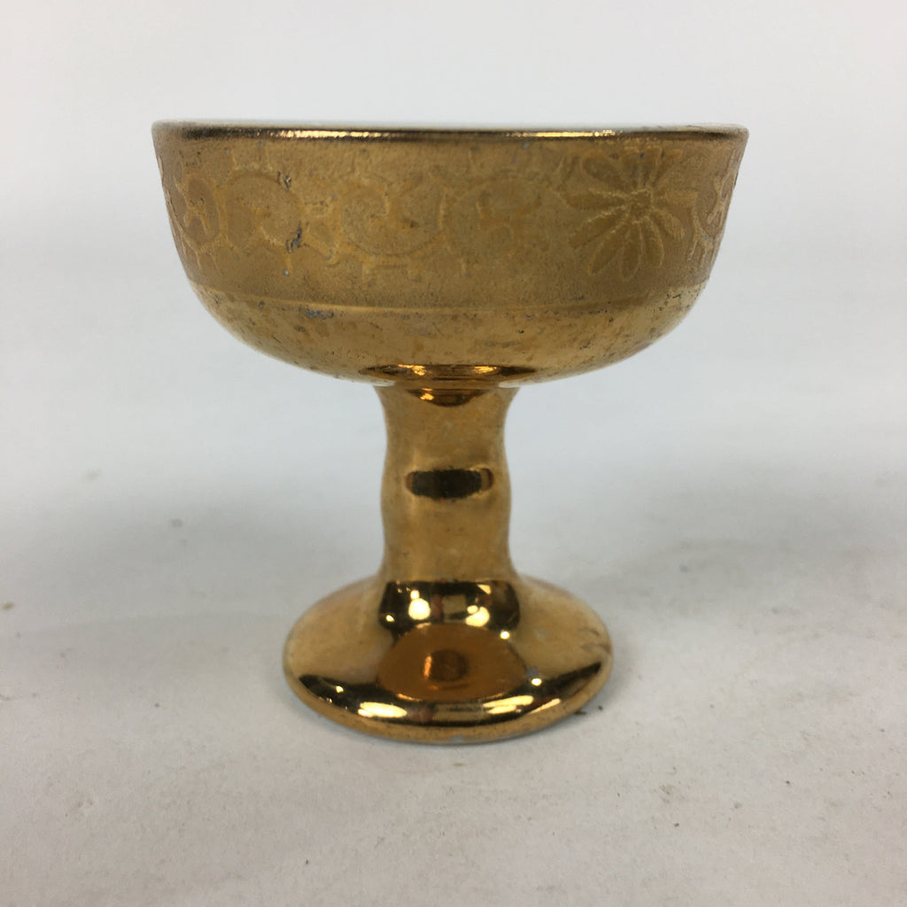 Japanese Buddhist Altar Fitting Rice Offering Cup Vtg Porcelain Butsudan BU629