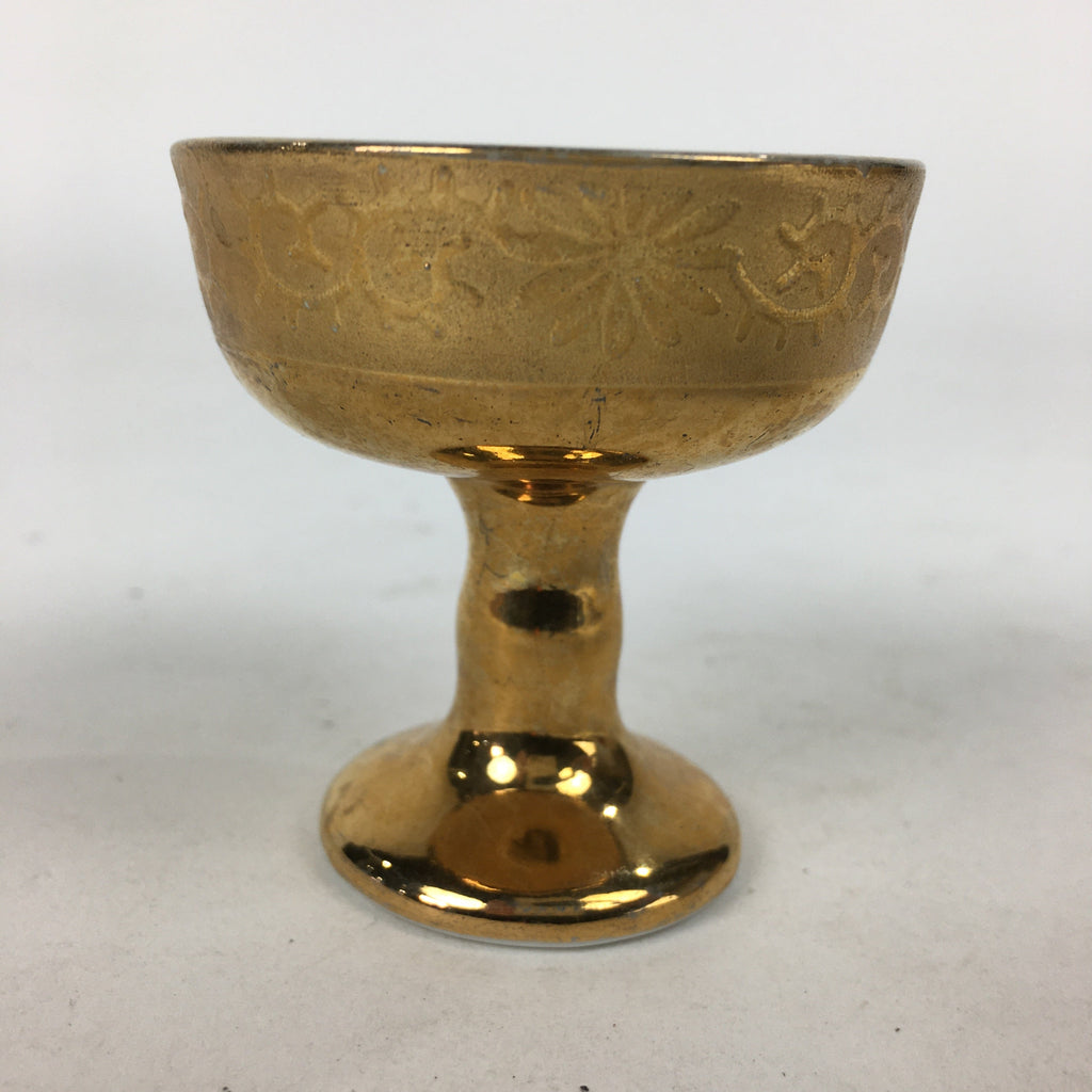Japanese Buddhist Altar Fitting Rice Offering Cup Vtg Porcelain Butsudan BU629