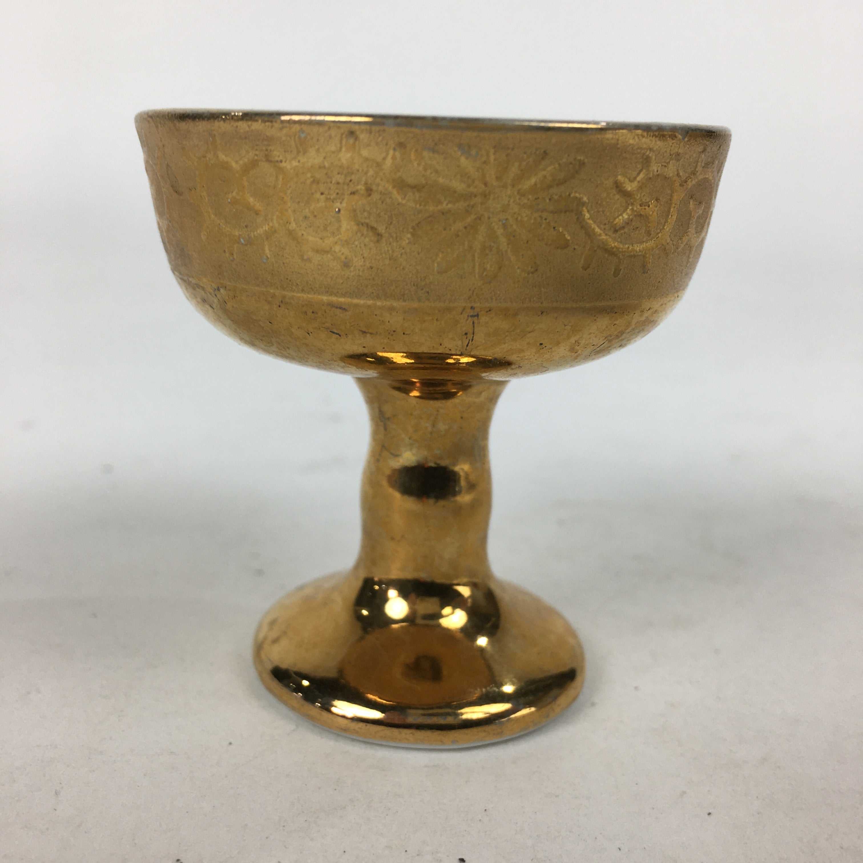 Japanese Buddhist Altar Fitting Rice Offering Cup Vtg Porcelain Butsudan BU629