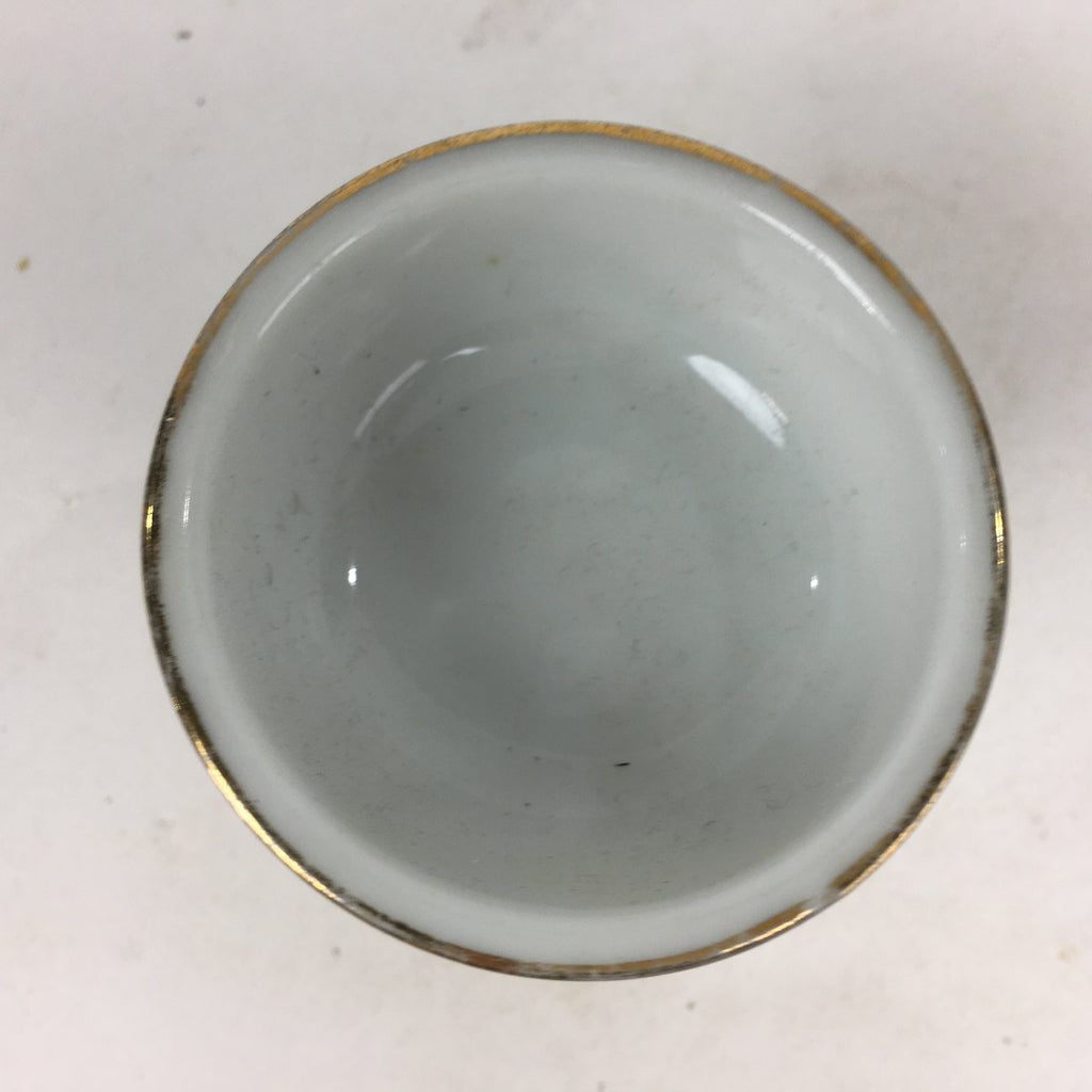Japanese Buddhist Altar Fitting Rice Offering Cup Vtg Porcelain Butsudan BU629