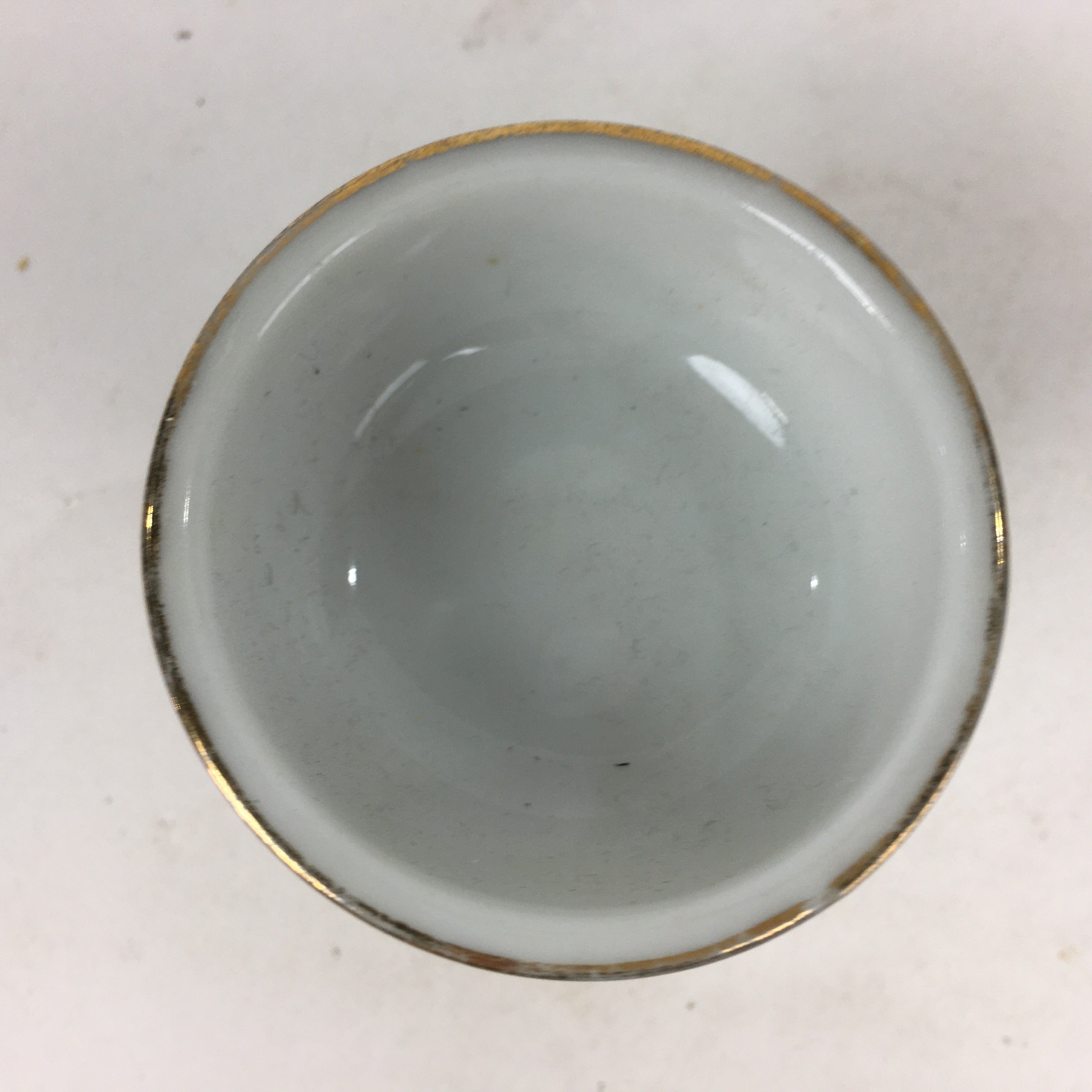 Japanese Buddhist Altar Fitting Rice Offering Cup Vtg Porcelain Butsudan BU629