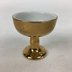Japanese Buddhist Altar Fitting Rice Offering Cup Vtg Porcelain Butsudan BU629