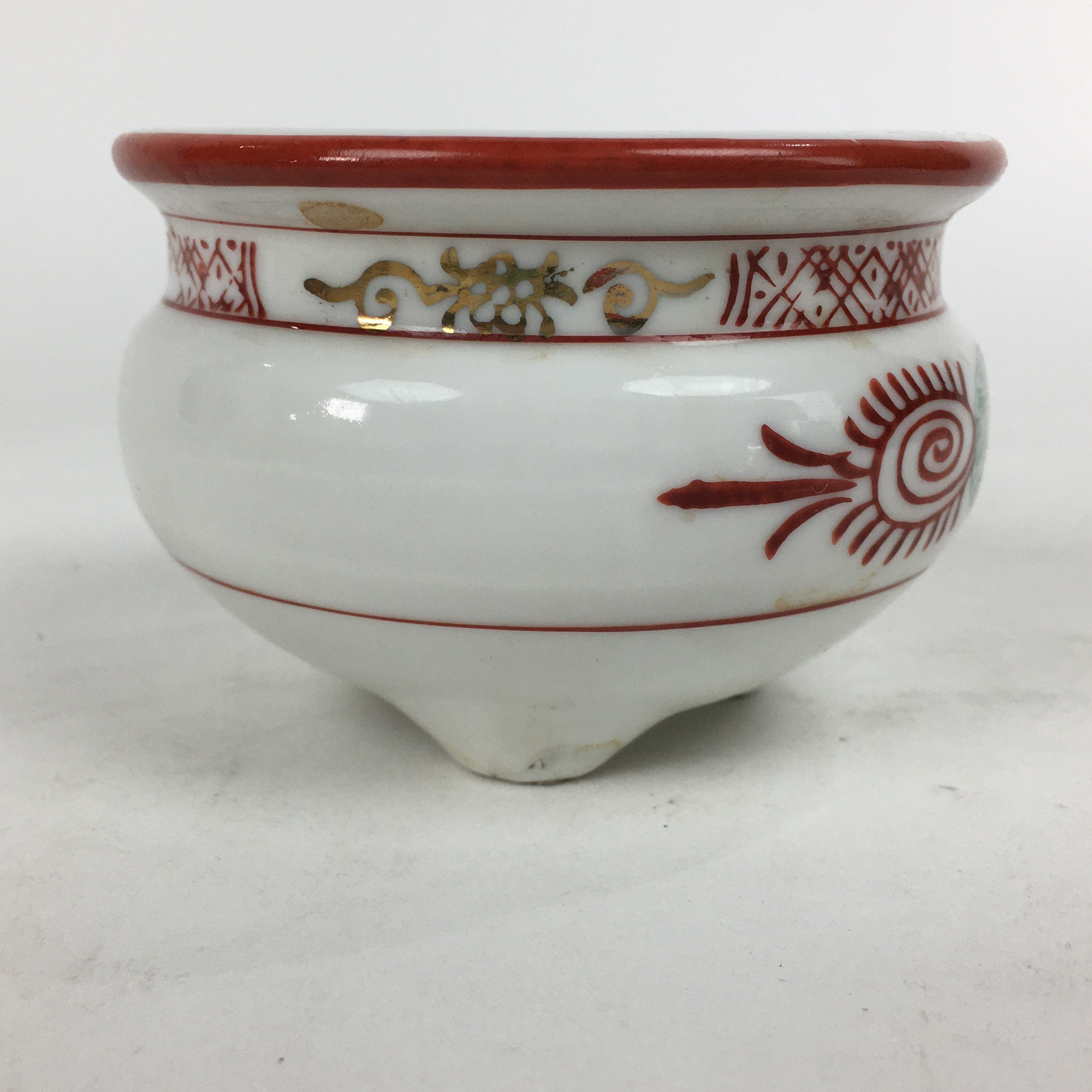 Japanese Buddhist Altar Fitting Seto Ware Incense Burner Vtg Koro Butsudan BU562