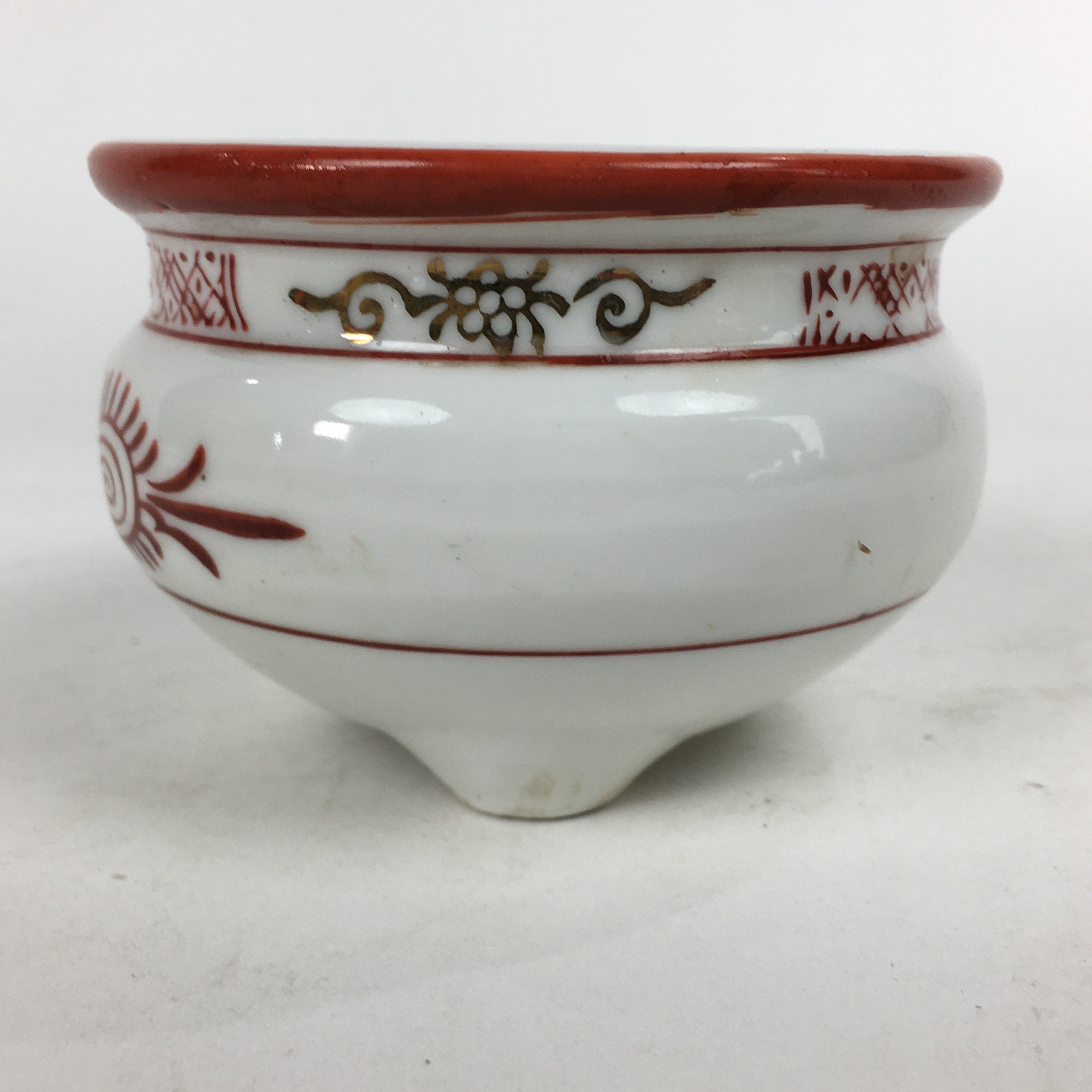 Japanese Buddhist Altar Fitting Seto Ware Incense Burner Vtg Koro Butsudan BU562