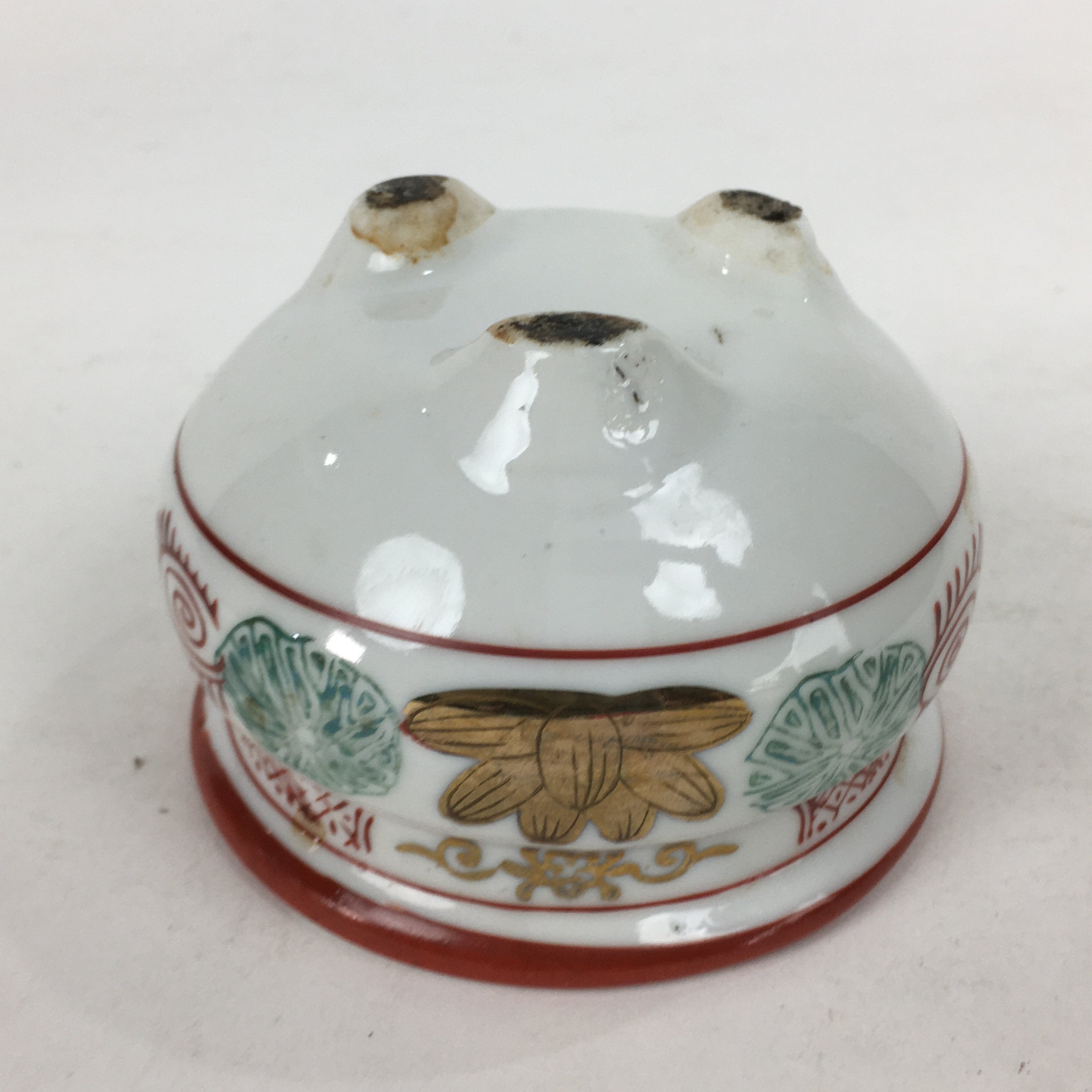 Japanese Buddhist Altar Fitting Seto Ware Incense Burner Vtg Koro Butsudan BU562