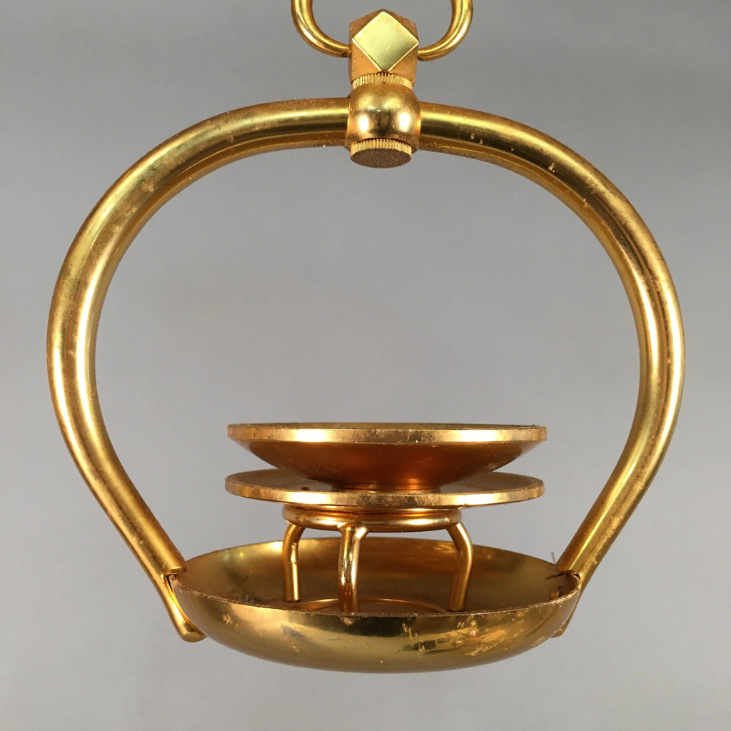Japanese Buddhist Altar Fitting Vtg Brass Hanging Butsugu Lantern Rinto BU377