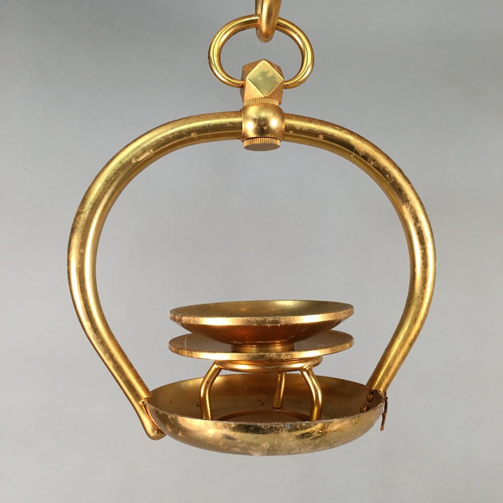 Japanese Buddhist Altar Fitting Vtg Brass Hanging Butsugu Lantern Rinto BU377
