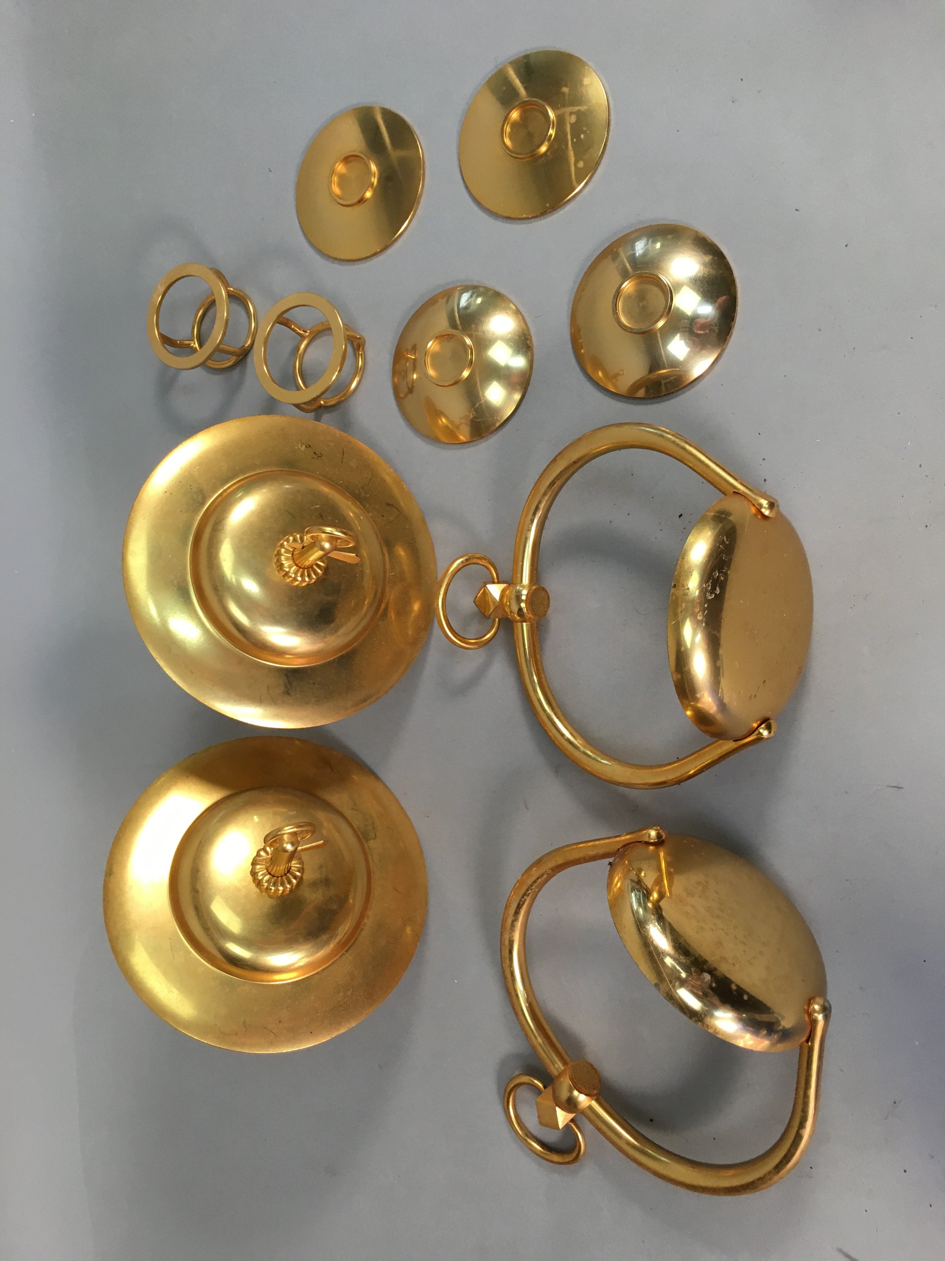 Japanese Buddhist Altar Fitting Vtg Brass Hanging Butsugu Lantern Rinto BU377
