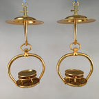 Japanese Buddhist Altar Fitting Vtg Brass Hanging Butsugu Lantern Rinto BU377