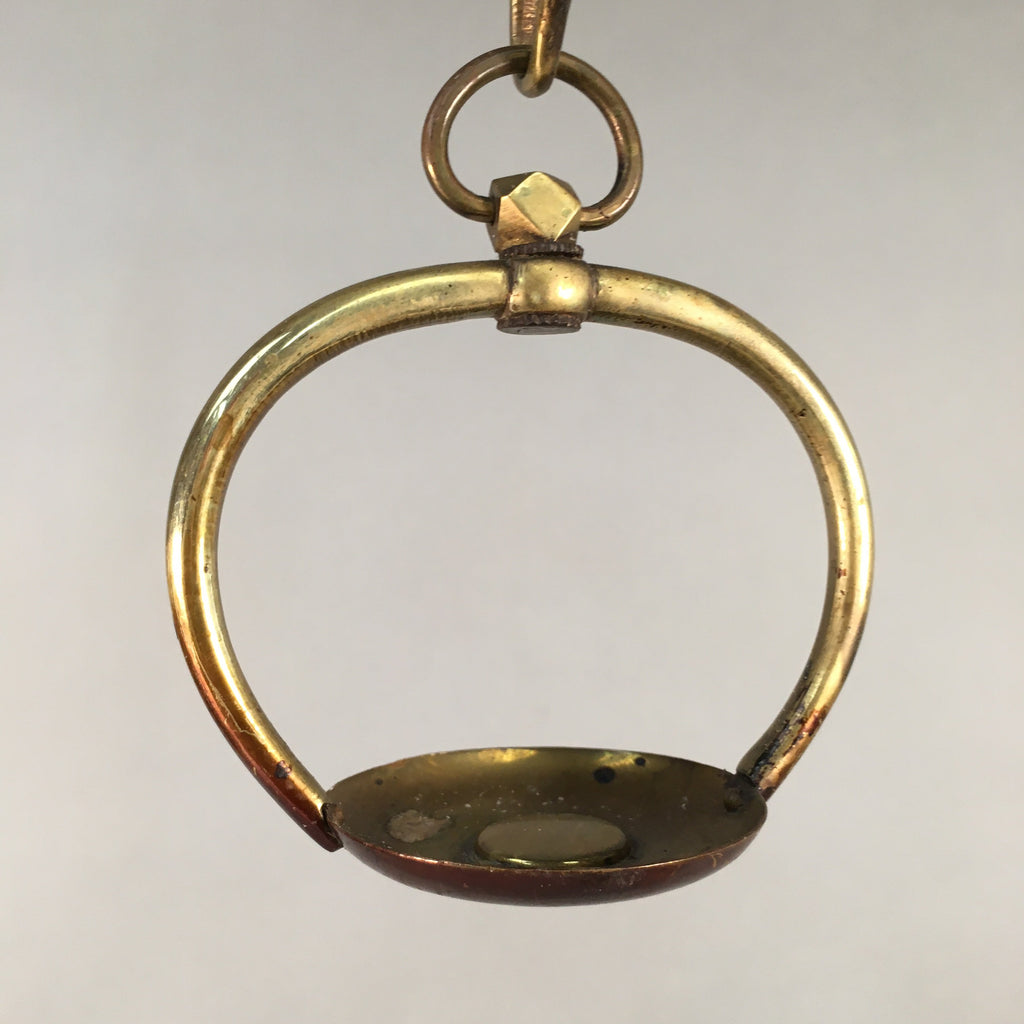 Japanese Buddhist Altar Fitting Vtg Brass Hanging Butsugu Lantern Rinto BU378