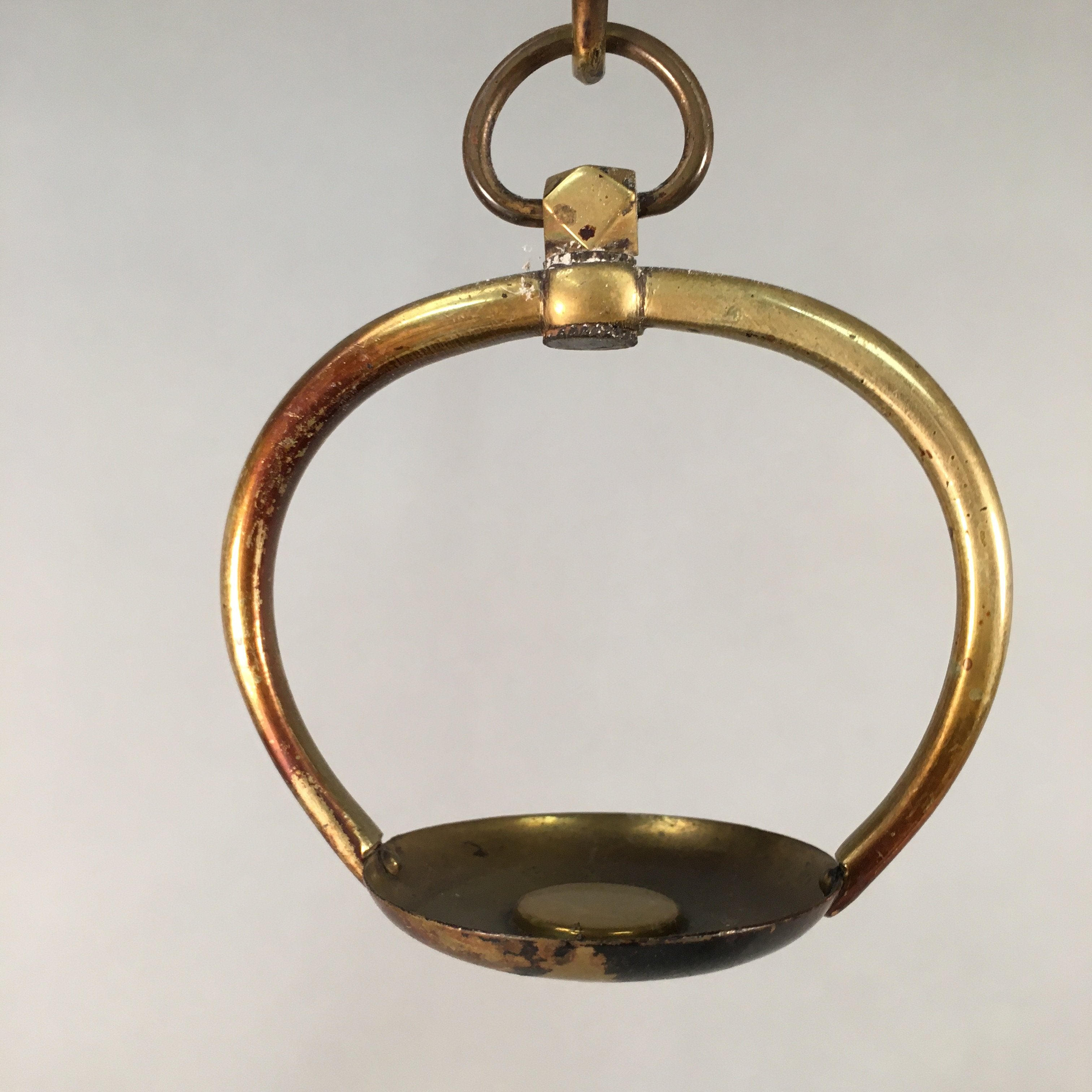 Japanese Buddhist Altar Fitting Vtg Brass Hanging Butsugu Lantern Rinto BU378
