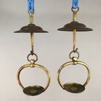 Japanese Buddhist Altar Fitting Vtg Brass Hanging Butsugu Lantern Rinto BU378