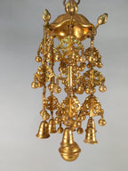 Japanese Buddhist Altar Fitting Vtg Brass Hanging Butsugu Rinto Yoraku BU357