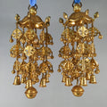 Japanese Buddhist Altar Fitting Vtg Brass Hanging Butsugu Rinto Yoraku BU357