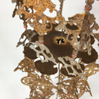 Japanese Buddhist Altar Fitting Vtg Brass Hanging Butsugu Rinto Yoraku BU455