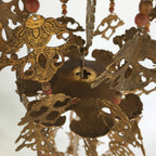Japanese Buddhist Altar Fitting Vtg Brass Hanging Butsugu Rinto Yoraku BU455