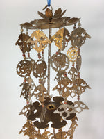 Japanese Buddhist Altar Fitting Vtg Brass Hanging Butsugu Rinto Yoraku BU455