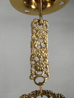 Japanese Buddhist Altar Fitting Vtg Brass Hanging Lantern Rinto Butsudan BU336