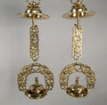 Japanese Buddhist Altar Fitting Vtg Brass Hanging Lantern Rinto Butsudan BU336