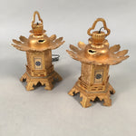 Japanese Buddhist Altar Fitting Vtg Brass Hanging Lantern Toro Butsudan BU354