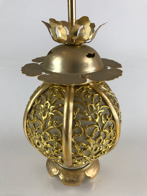 Japanese Buddhist Altar Fitting Vtg Brass Hanging Lantern Toro Butsudan BU741
