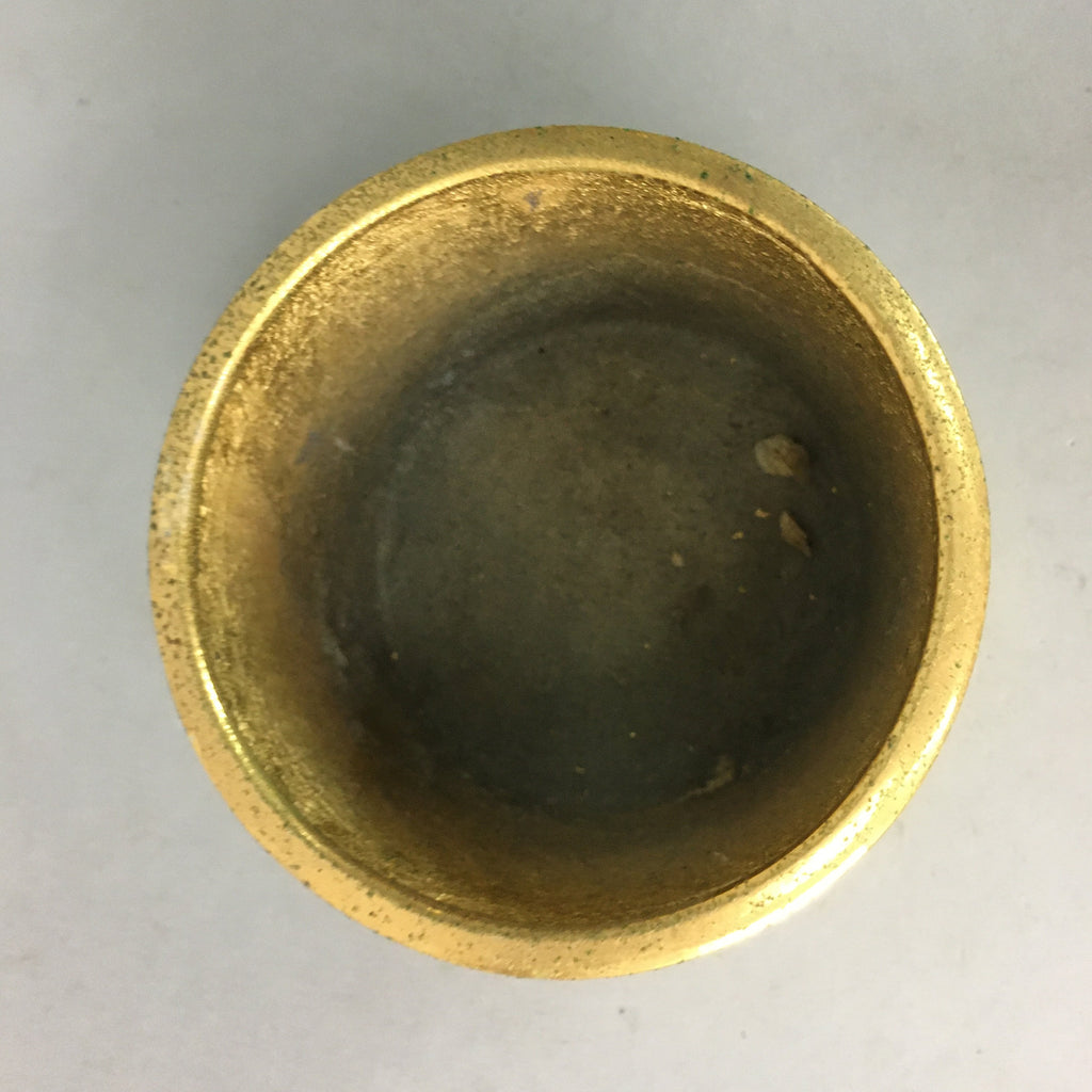 Japanese Buddhist Altar Fitting Vtg Brass Incense Burner Gold Butsugu BU112