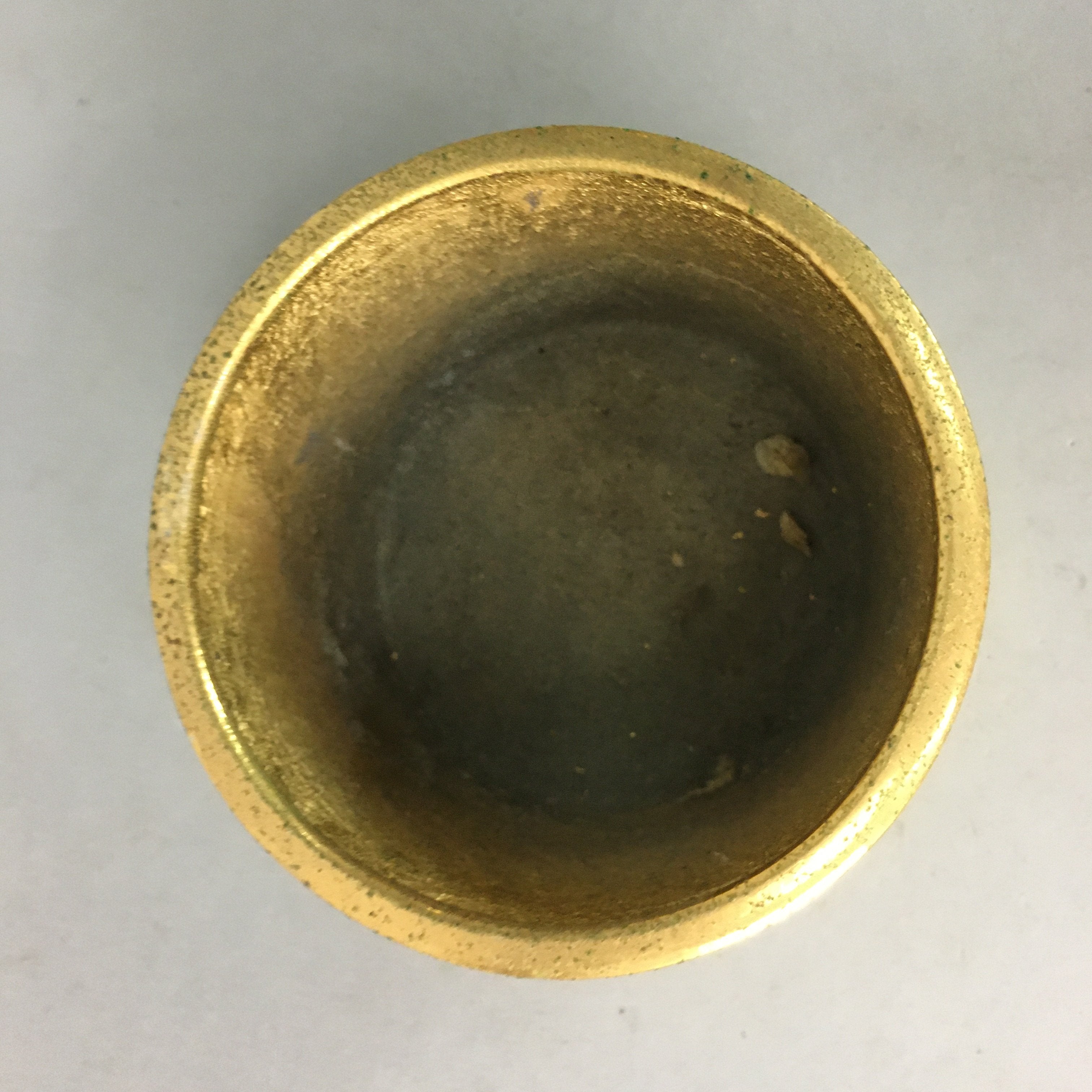 Japanese Buddhist Altar Fitting Vtg Brass Incense Burner Gold Butsugu BU112