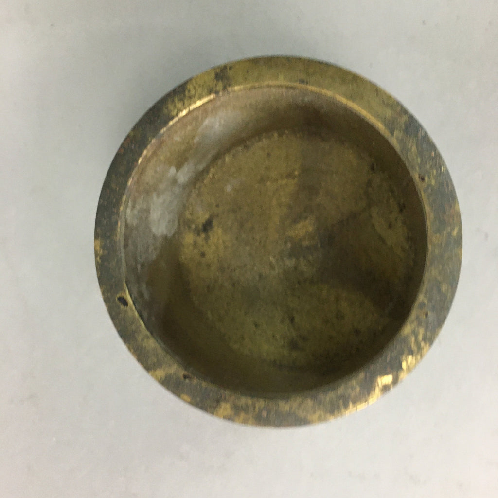 Japanese Buddhist Altar Fitting Vtg Brass Incense Burner Gold Butsugu BU114