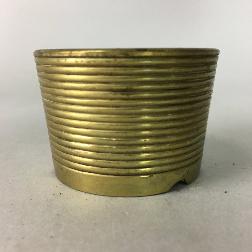 Japanese Buddhist Altar Fitting Vtg Brass Incense Burner Gold Butsugu BU155