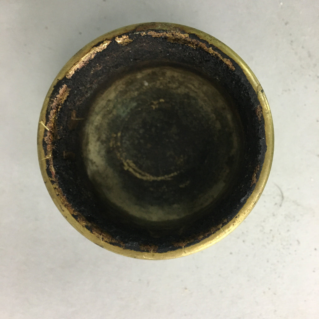 Japanese Buddhist Altar Fitting Vtg Brass Incense Burner Gold Butsugu BU155