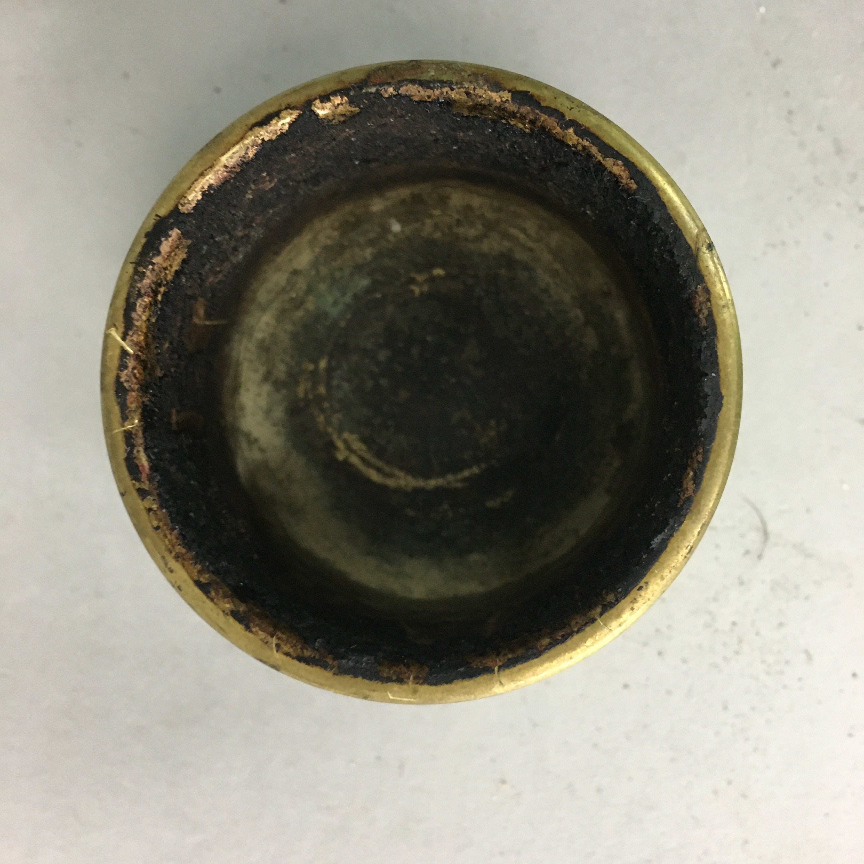 Japanese Buddhist Altar Fitting Vtg Brass Incense Burner Gold Butsugu BU155